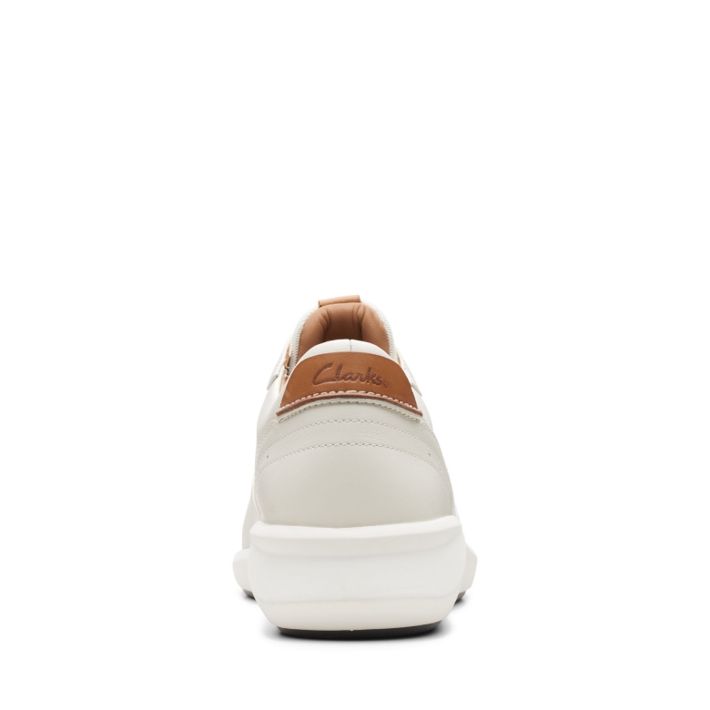 Un Rio Sprint Clarks Weiße Leder/wildleder Kombi