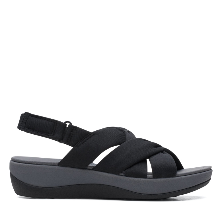 Schwarze Textil Clarks Arla Meg