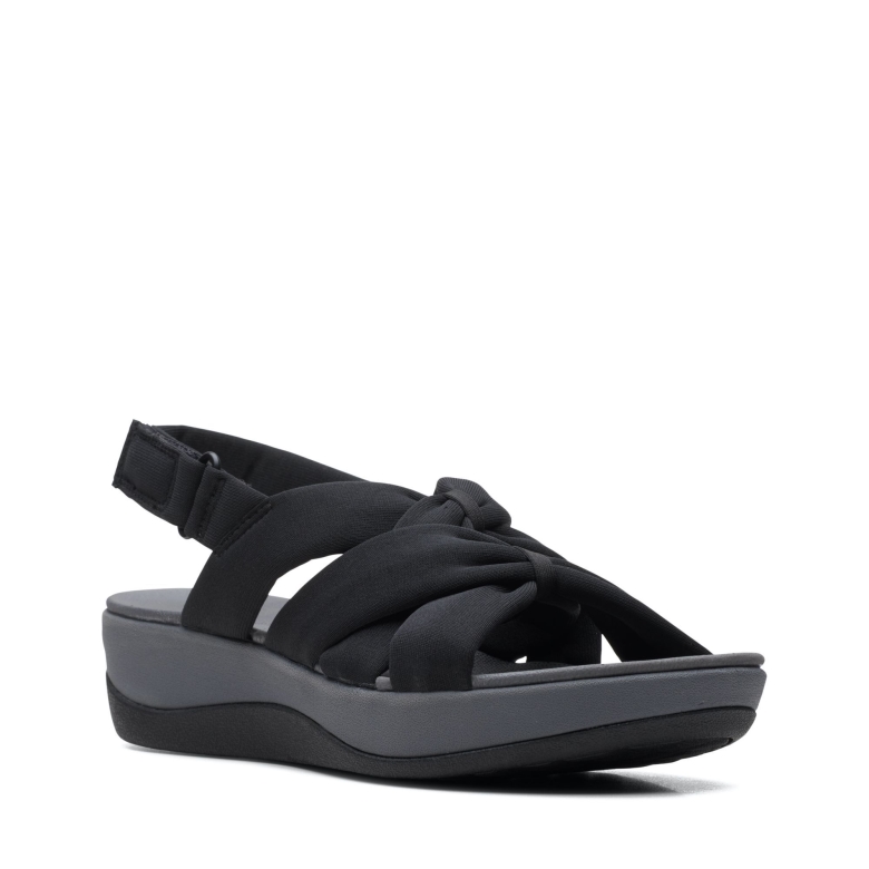 Schwarze Textil Clarks Arla Meg