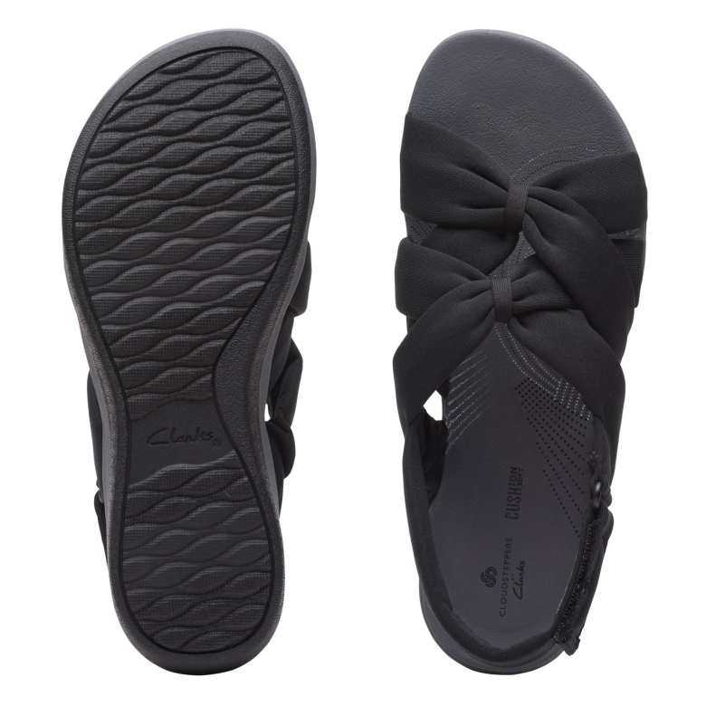 Schwarze Textil Clarks Arla Meg