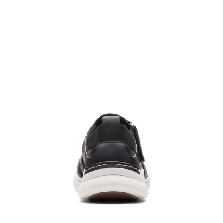 Teagan Step Clarks Schwarzes Leder