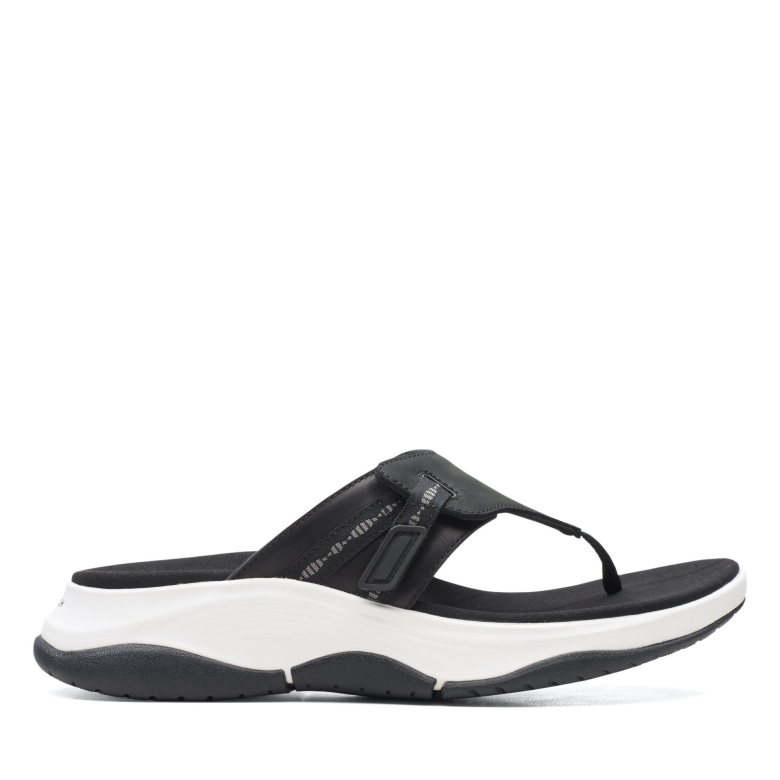 Wave 20 Sea Black Leder/nubuk Kombi Clarks