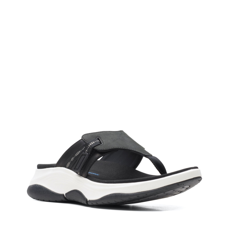 Wave 20 Sea Black Leder/nubuk Kombi Clarks