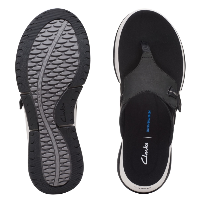 Wave 20 Sea Black Leder/nubuk Kombi Clarks