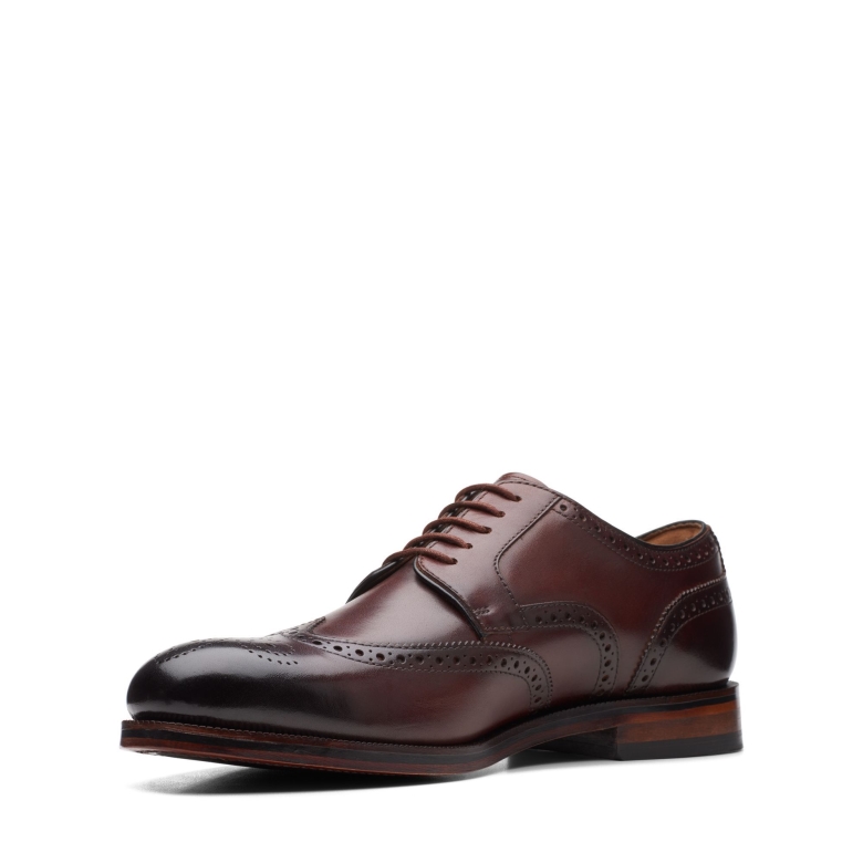 Craftdean Wing Clarks Dark Tan Lea