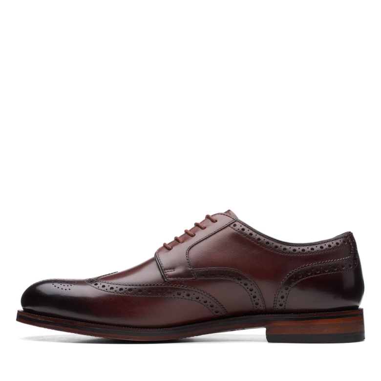 Craftdean Wing Clarks Dark Tan Lea