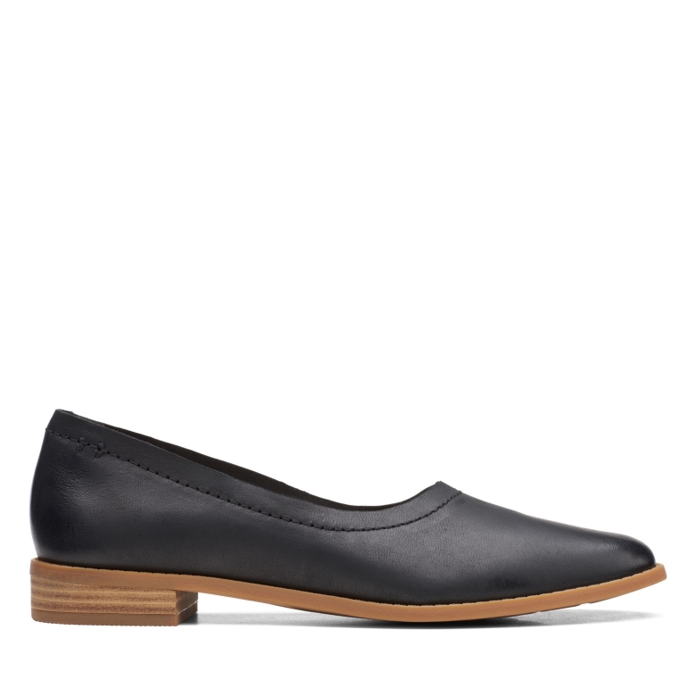 Pure Walk Clarks Schwarzes Leder