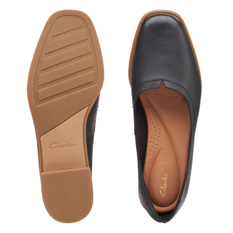 Pure Walk Clarks Schwarzes Leder