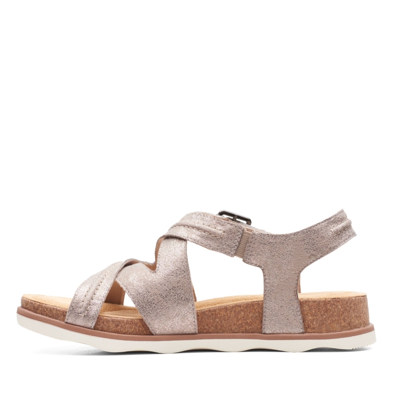 Taupe Metallic Clarks Brynn Ave