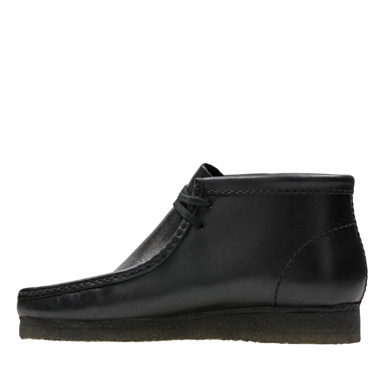 Wallabee Boot Clarks Schwarzes Leder