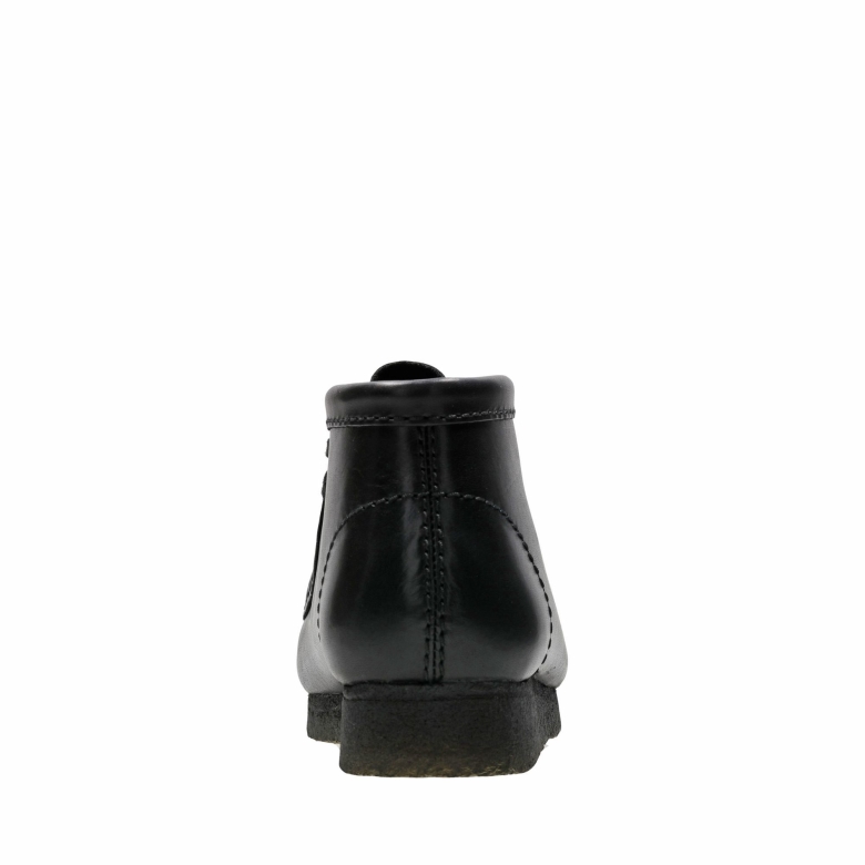 Wallabee Boot Clarks Schwarzes Leder
