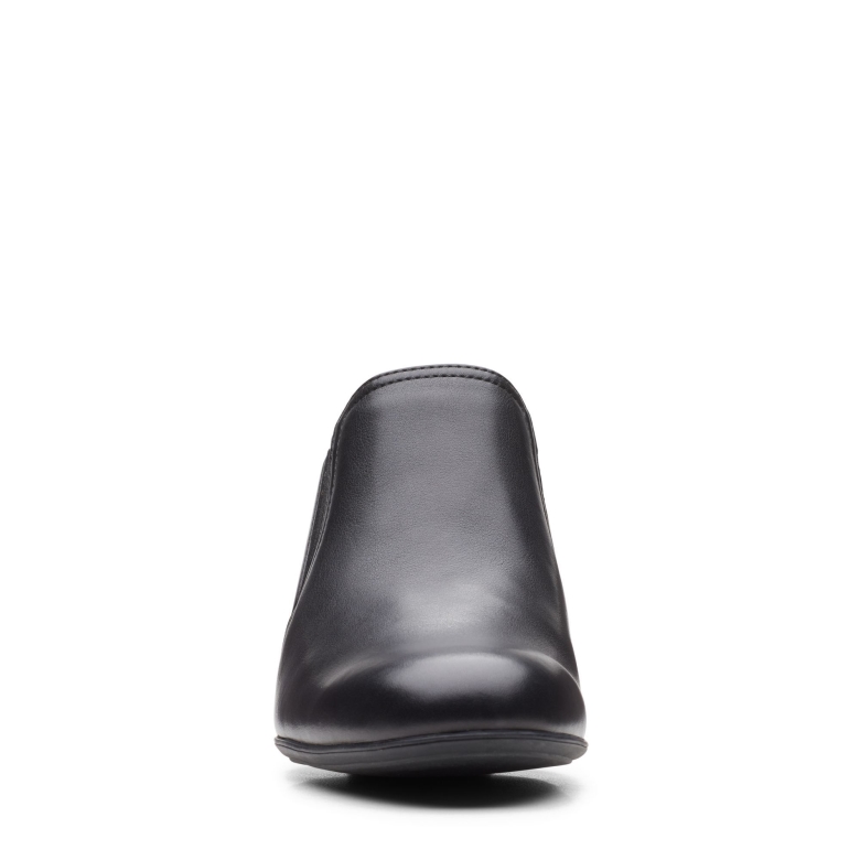 Linnae Way Schwarzes Leder Clarks