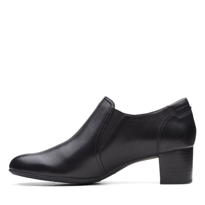 Linnae Way Schwarzes Leder Clarks