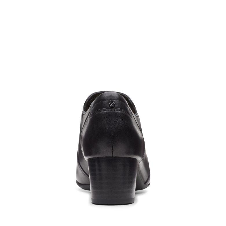 Linnae Way Schwarzes Leder Clarks