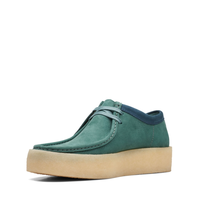Blaugrüne Wallabee Cup Clarks