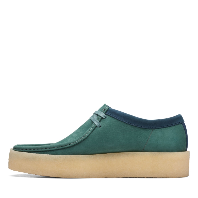 Blaugrüne Wallabee Cup Clarks