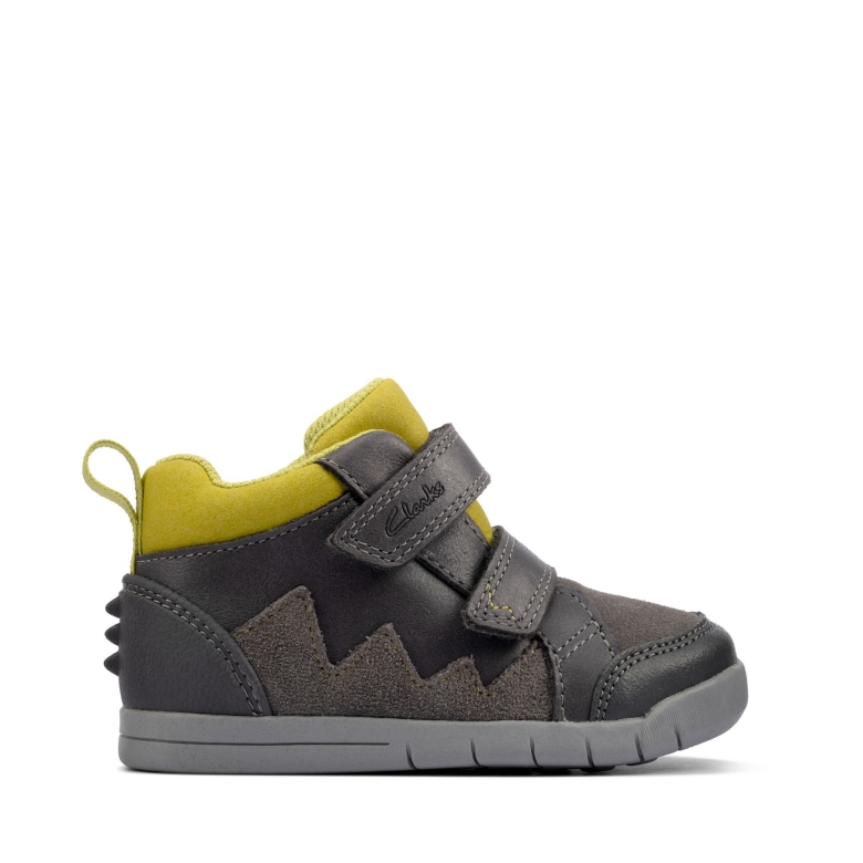 Clarks Grauer Lederner Rex Park T