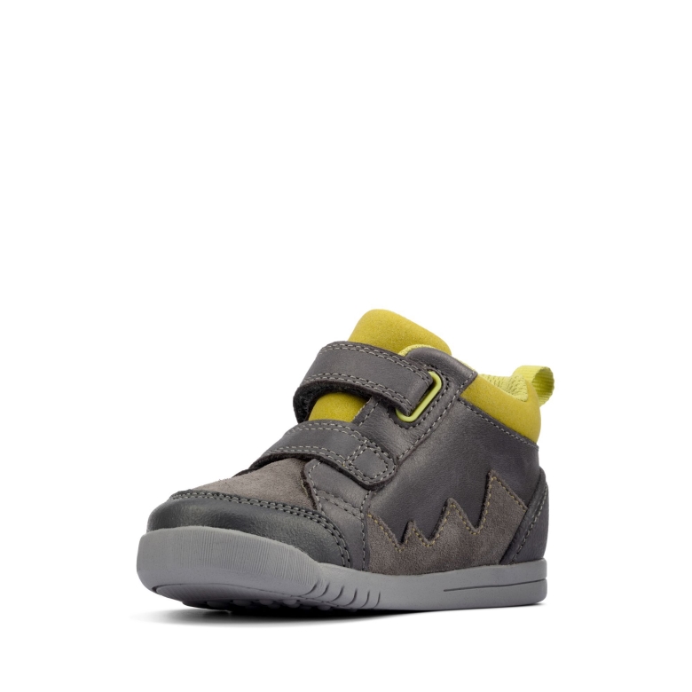 Clarks Grauer Lederner Rex Park T