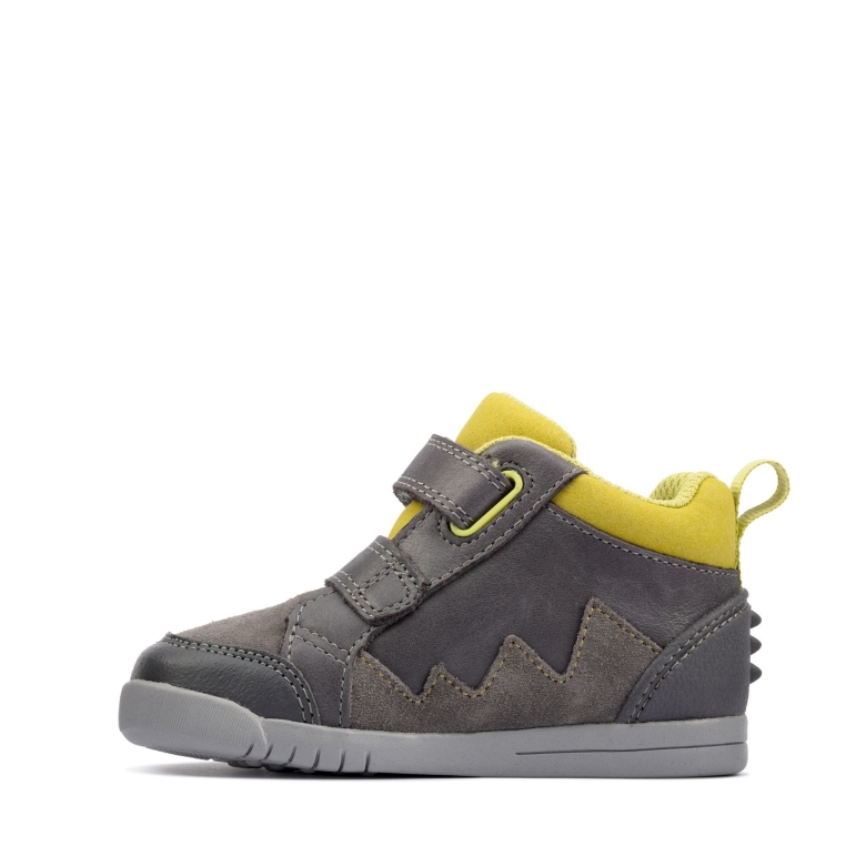 Clarks Grauer Lederner Rex Park T