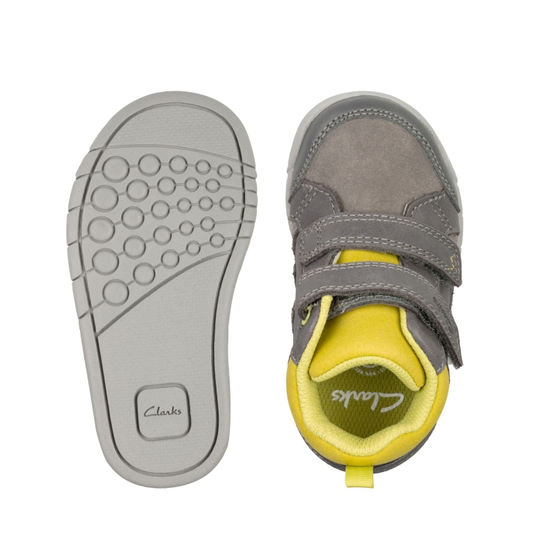 Clarks Grauer Lederner Rex Park T