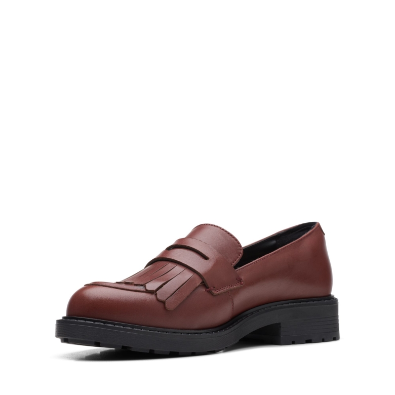 Kastanienbraunes Leder Clarks Orinoco2loafer