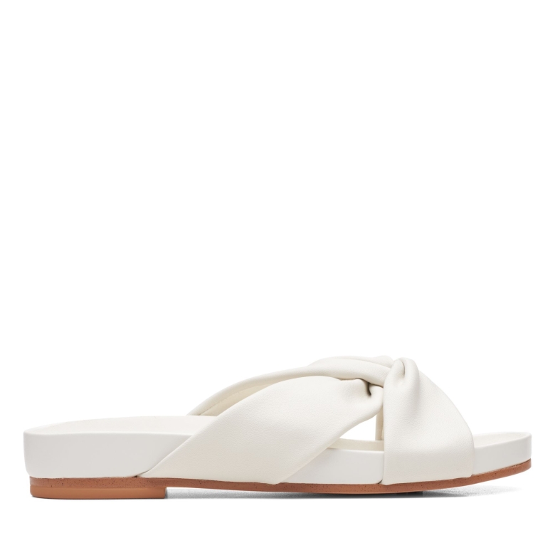 Clarks Weißes Leder Pure Twist