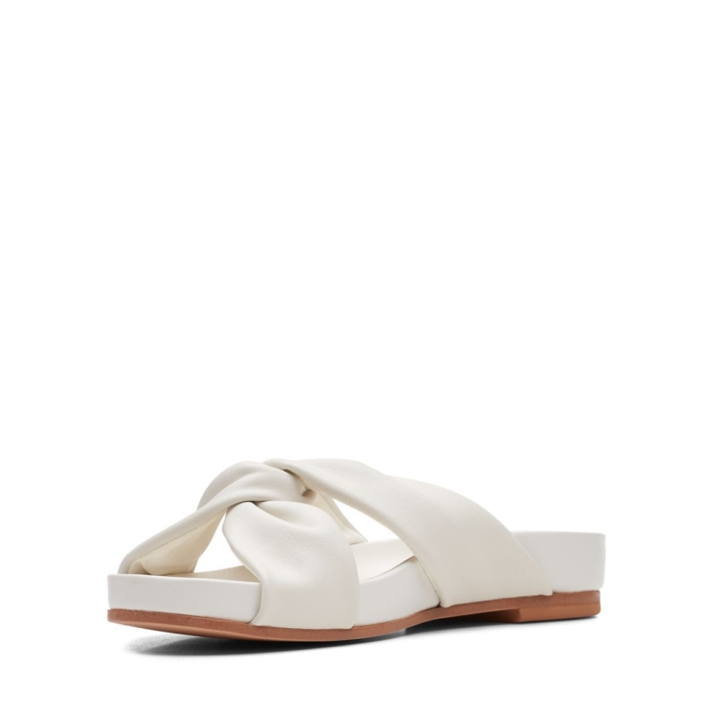 Clarks Weißes Leder Pure Twist