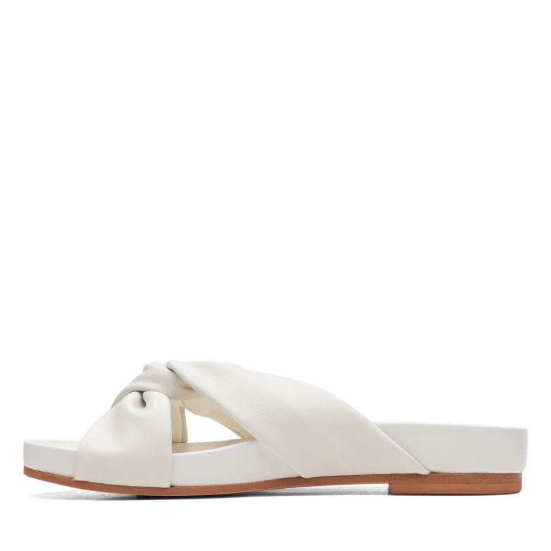 Clarks Weißes Leder Pure Twist