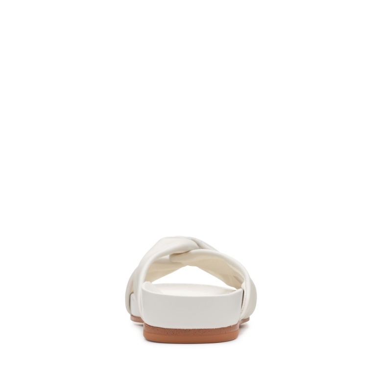 Clarks Weißes Leder Pure Twist