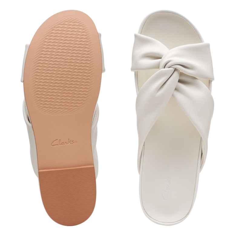 Clarks Weißes Leder Pure Twist