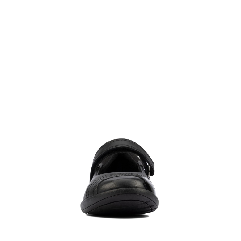 Schwarzer Lederätzstrahl K Clarks