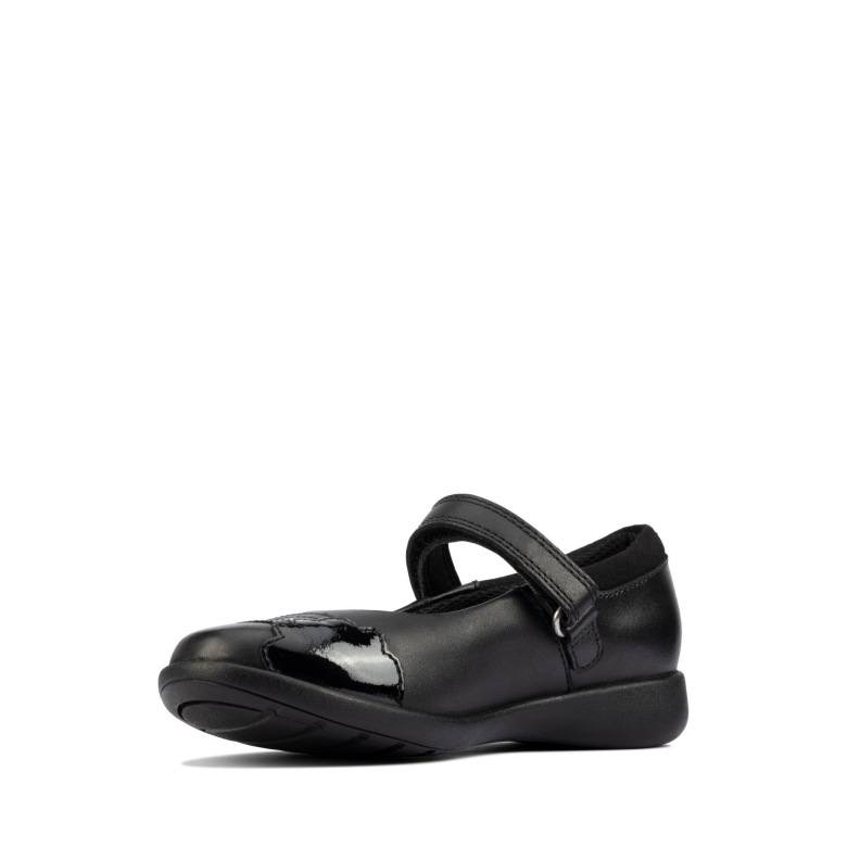 Schwarzer Lederätzstrahl K Clarks