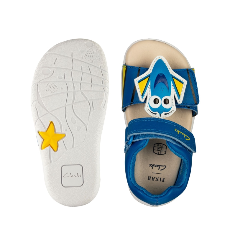 Blaues Leder Clarks Zora Nemo T