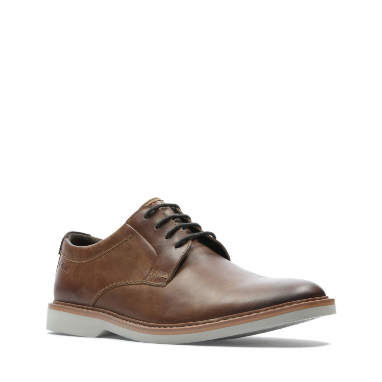 Dunkelbraunes Leder Clarks Atticus Lt Spitze
