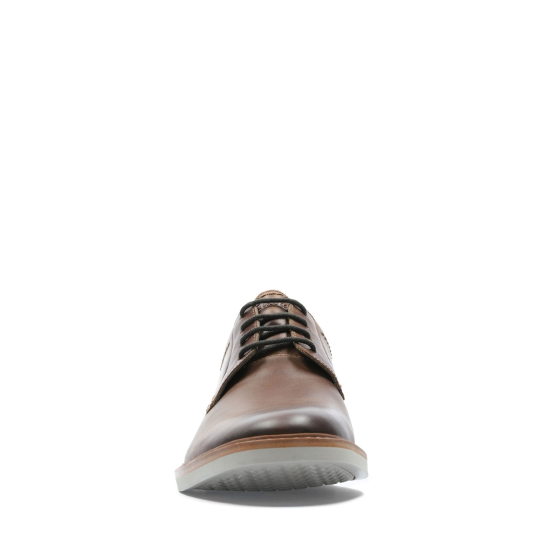 Dunkelbraunes Leder Clarks Atticus Lt Spitze
