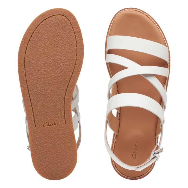 Karsea Sonnenweißes Leder Clarks