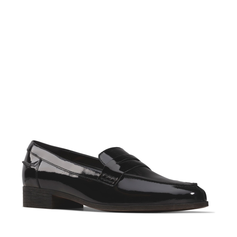 Clarks Hamble Loafer Aus Schwarzem Lackleder