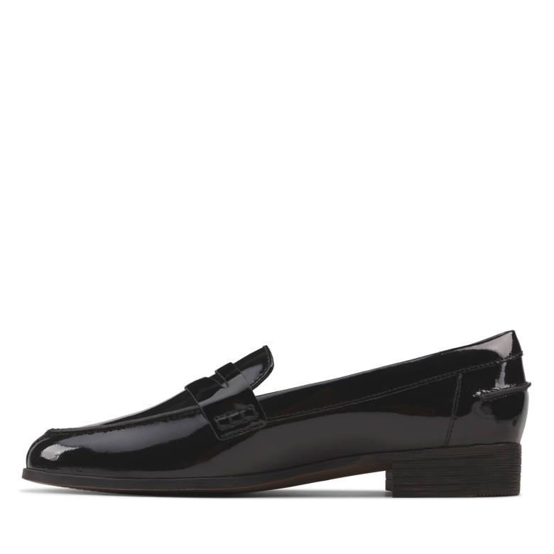 Clarks Hamble Loafer Aus Schwarzem Lackleder