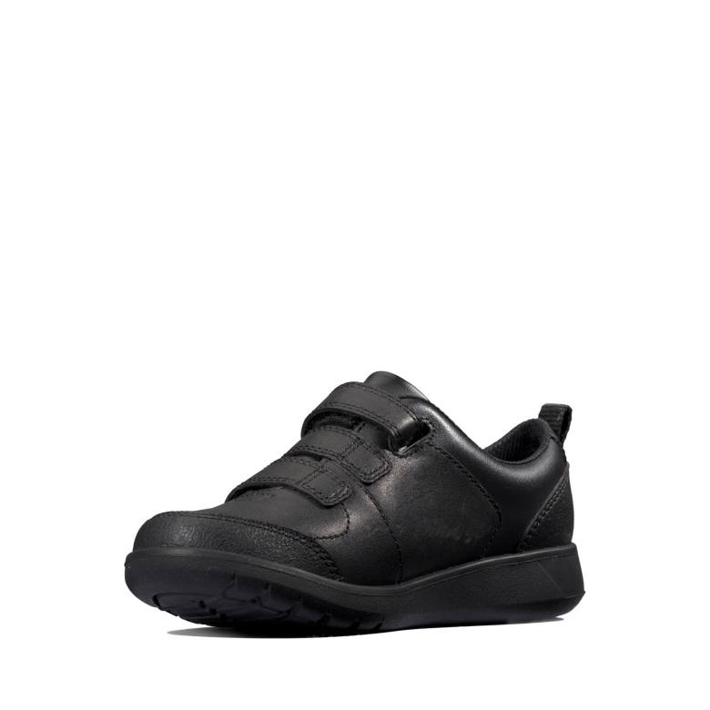 Scape Sky K Schwarzes Leder Clarks