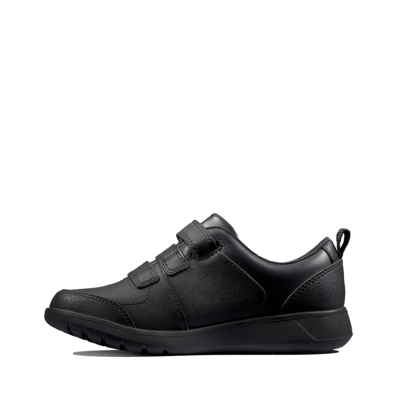 Scape Sky K Schwarzes Leder Clarks