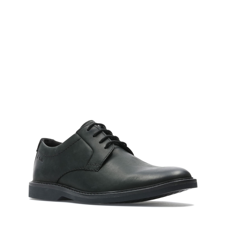 Schwarzes Leder Atticus Lt Spitze Clarks