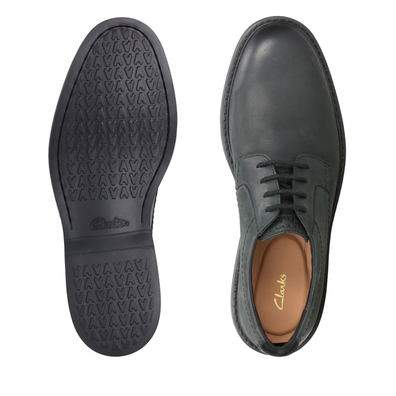 Schwarzes Leder Atticus Lt Spitze Clarks