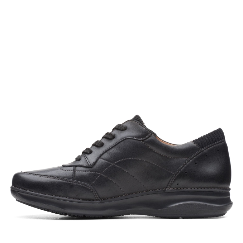 Schwarze Clarks Appley Krawatte Aus Leder