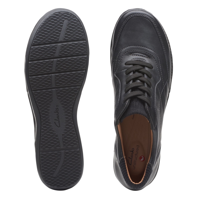 Schwarze Clarks Appley Krawatte Aus Leder