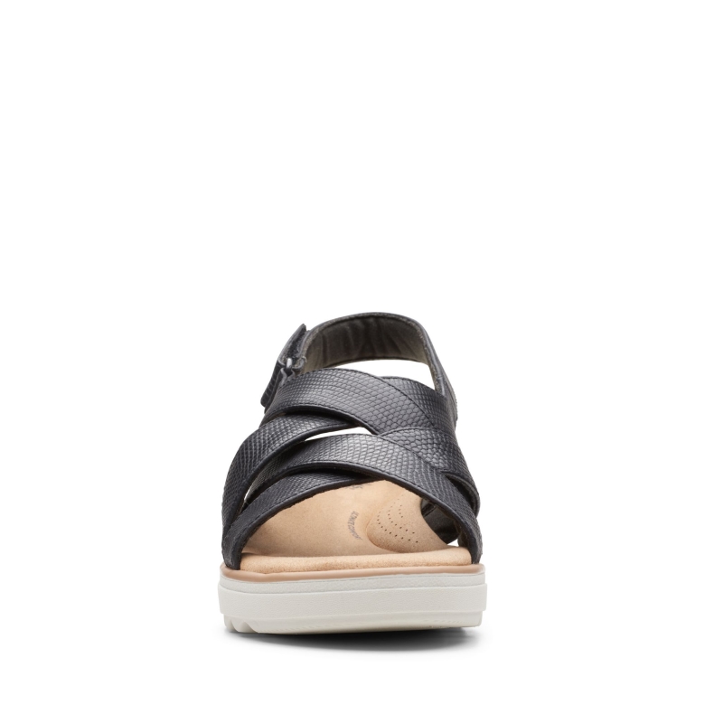 Jillian Spring Clarks Schwarzes Leder