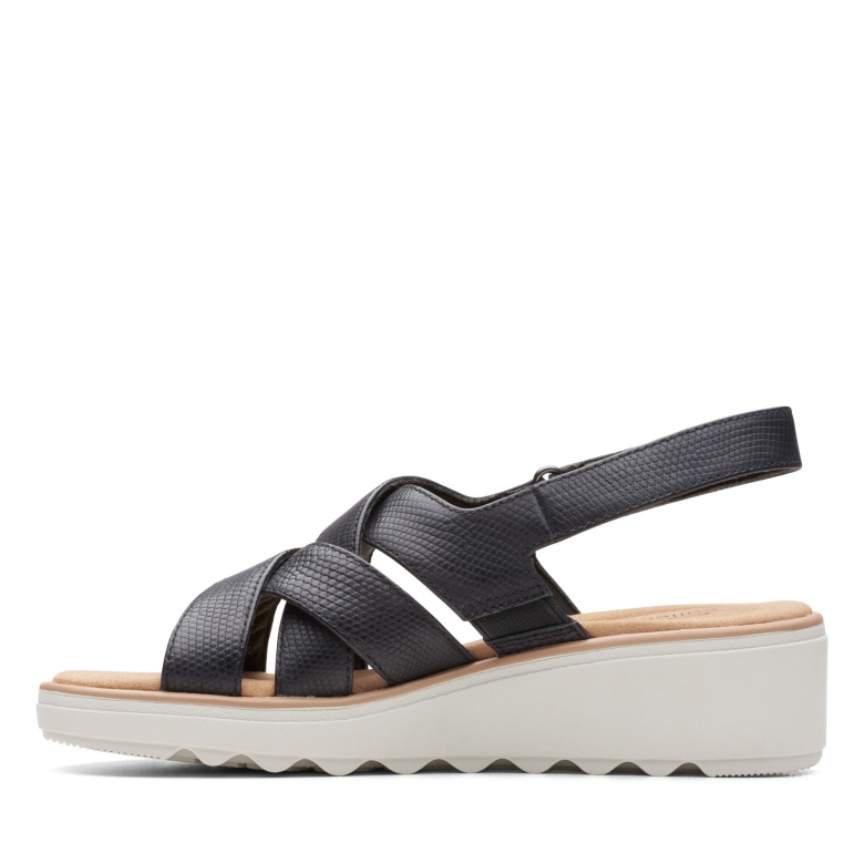 Jillian Spring Clarks Schwarzes Leder