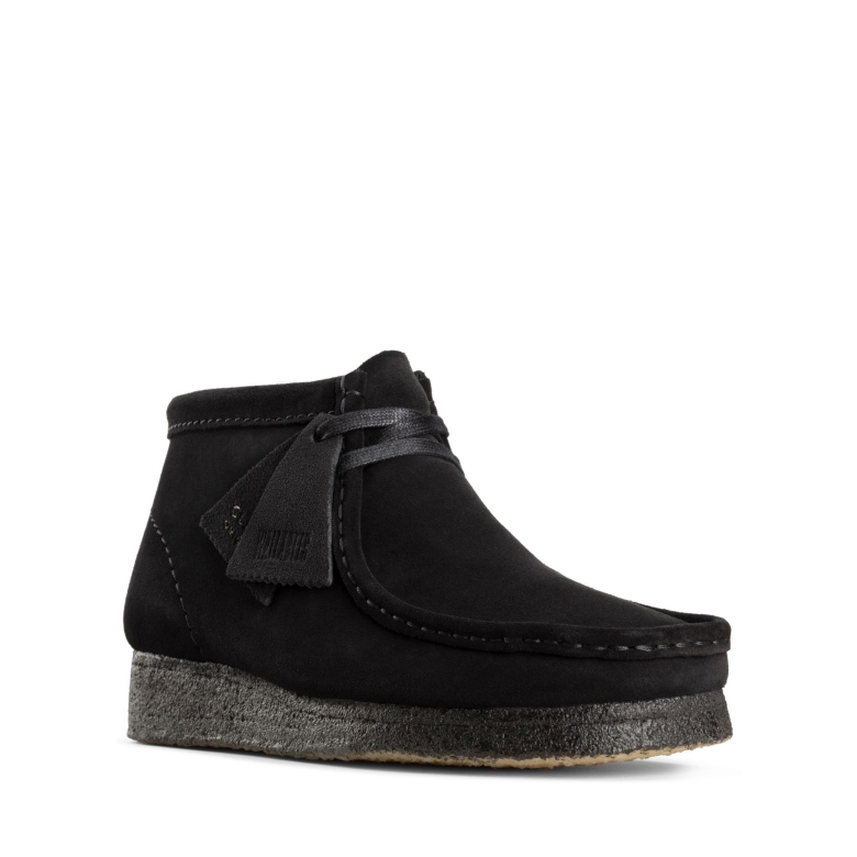 Clarks Wallabee-stiefel Aus Schwarzem Wildleder