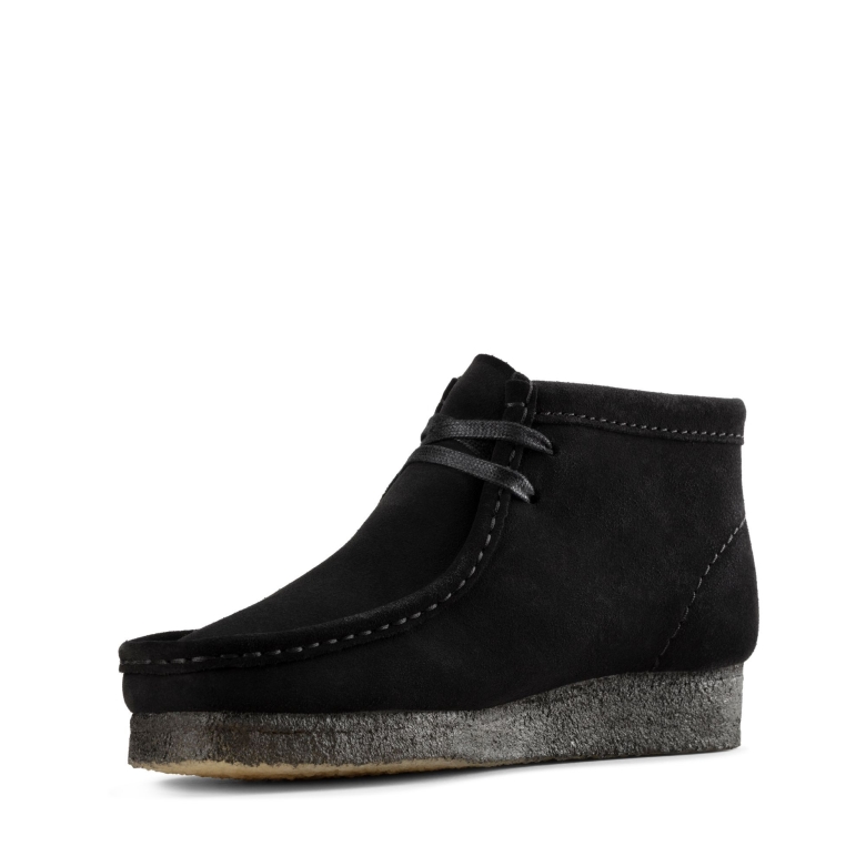 Clarks Wallabee-stiefel Aus Schwarzem Wildleder
