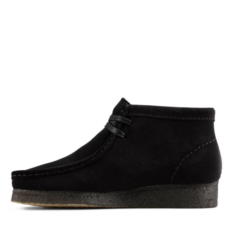 Clarks Wallabee-stiefel Aus Schwarzem Wildleder