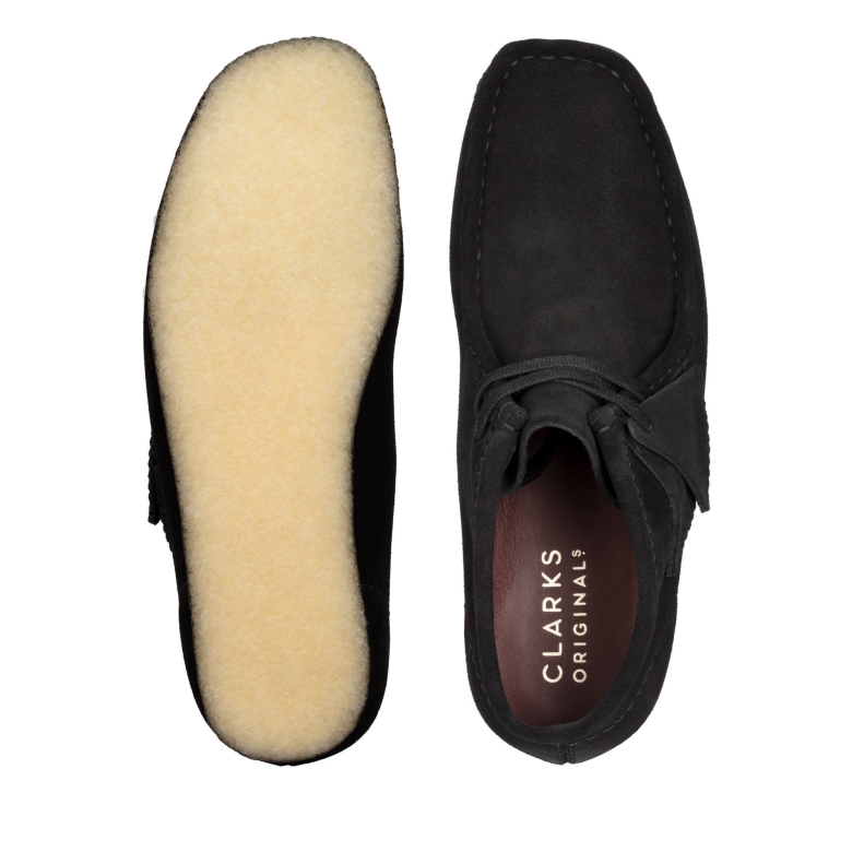 Clarks Wallabee-stiefel Aus Schwarzem Wildleder